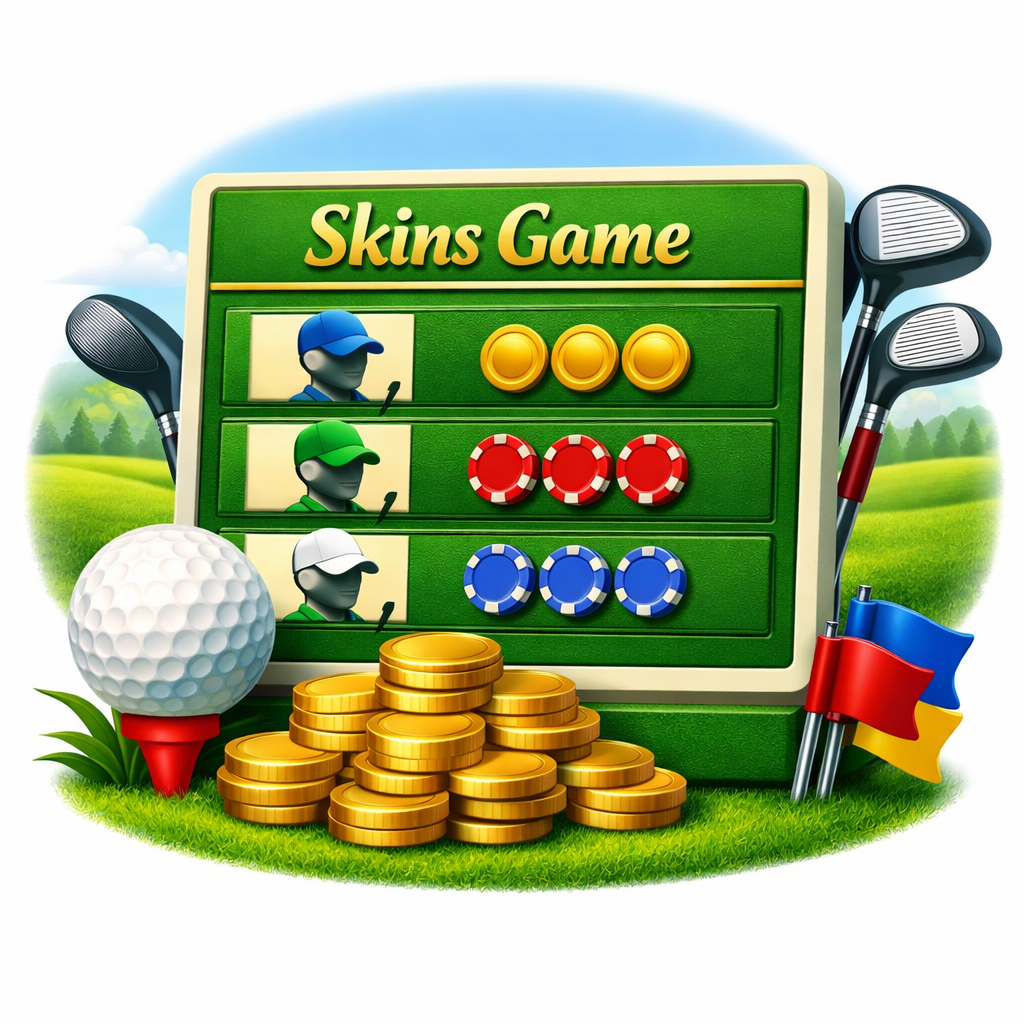 Golf skins game calculator with automatic carryovers